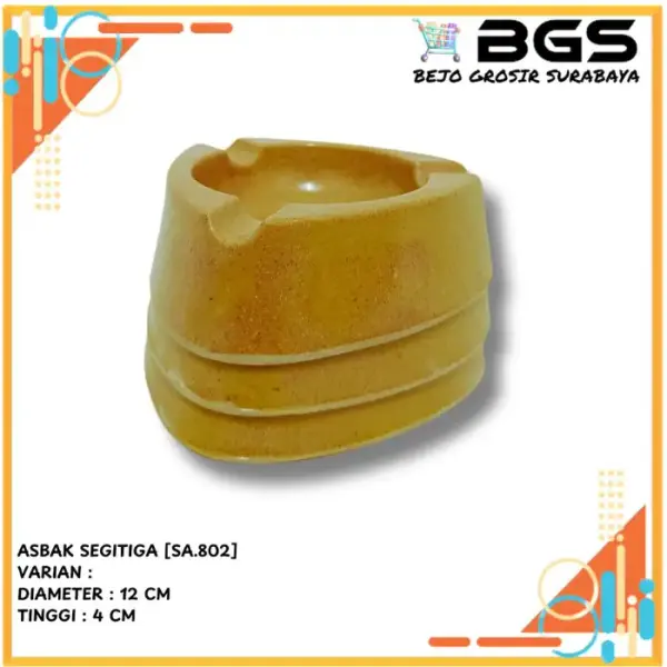 Asbak Segitiga Melamin - Meshing