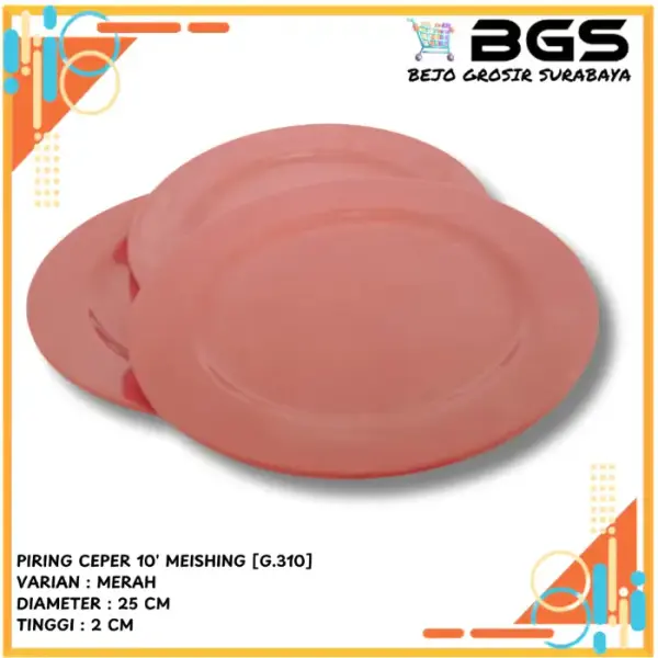 Piring Ceper Melamin - Ukuran 10 inch - Meishing
